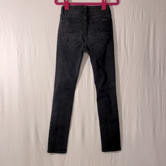 Girls 7 For All Mankind size 8 distressed jeans - Picture 2 of 4